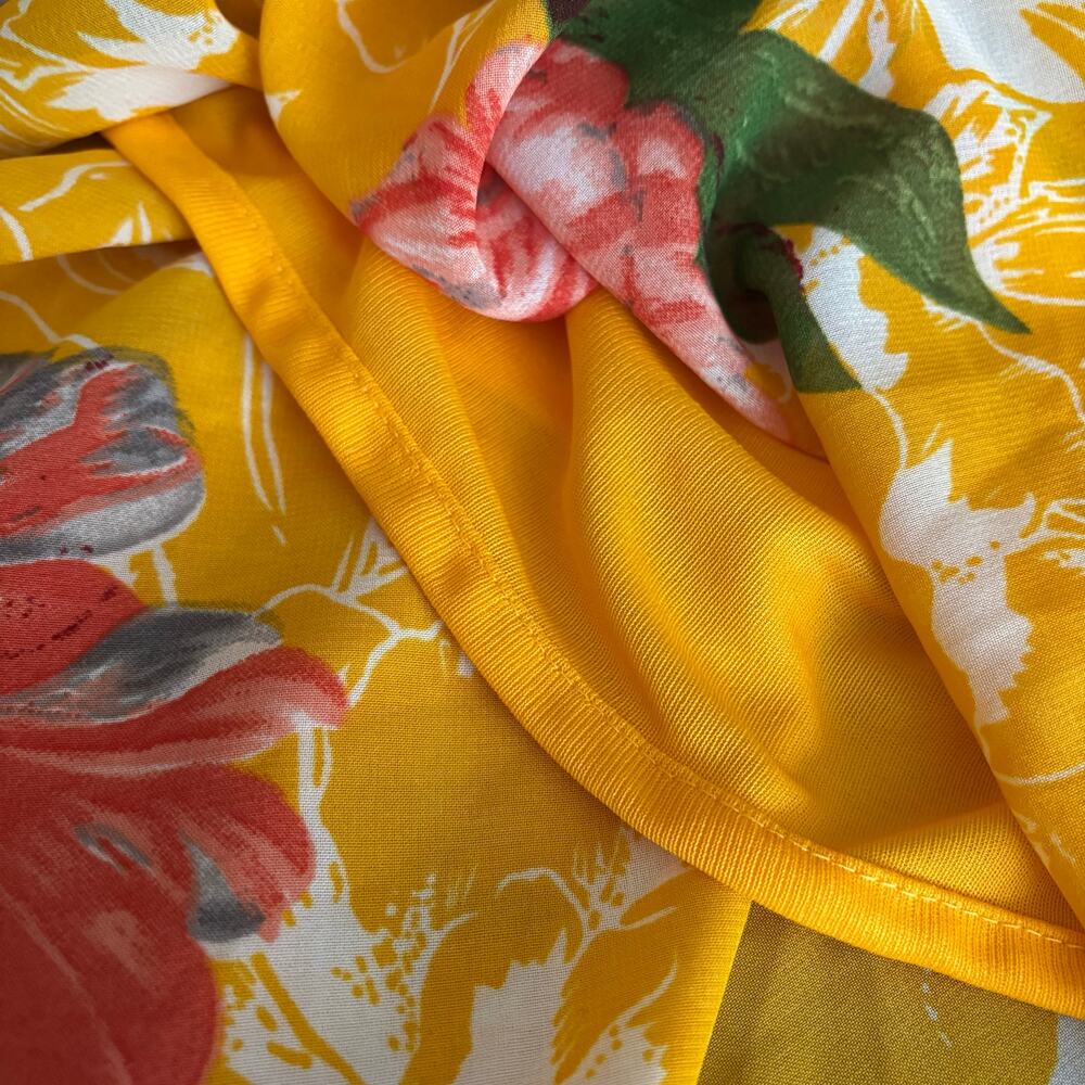 Unique Spectrum sunshine floral flowy tank top asymetrical hi low 2x plus - Picture 15 of 15